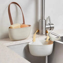 Axyaa Silicone Sink Holder Bathroom Storage Basket Sponge Soap Dish Bag