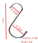 Axya Stainless Steel S Hooks for Kitchen Bathroom Railing Pot Hanging