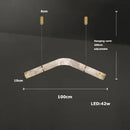 Axyaa Nordic Marble LED Hanging Chandelier for Large Living Spaces