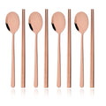Axyaa 8-Piece Stainless Steel Flatware Set with Mirror Finish