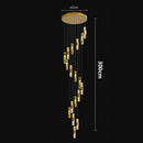 Axyaa Nordic Crystal LED Pendant Light Fixture for Home Decoration