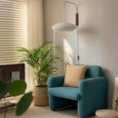 Axyaa Modern Japanese Silk Cloth Wall Lamp for Home, Bedroom, and Office