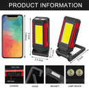 Axya Work Light: Rechargeable COB Mechanic Flashlight with Magnetic Base, Adjustable Stand