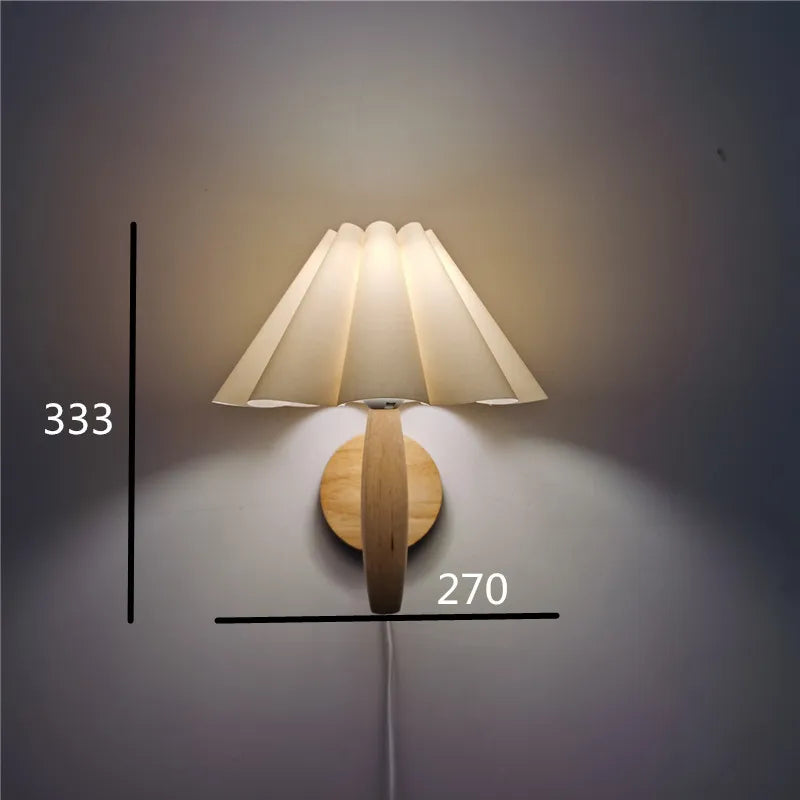 E27 Wooden Wall Lamp Petal Design Nordic Style Axyaa Branded Balcony Light