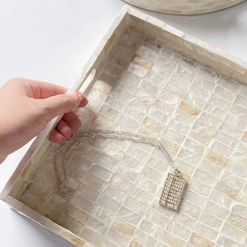 Axya Nordic Style Shell Tray for Elegant Home Decor & Storage