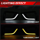 Axyaa Car LED DRL Turn Signal Daytime Running Lights for Nissan Navara NP300 2015-2019