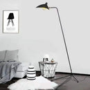 Serge Mouille Black Tripod Floor Lamp with Adjustable Stand by Axyaa