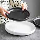 Axyaa Solid Color Salad Plate Set: Creative Tableware in Irregular Shape for Restaurant & Kitchen