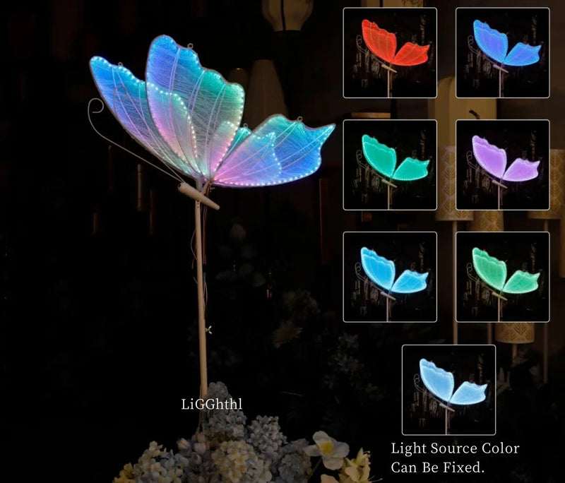 Axyaa RGB Butterfly LED Floor Lights with Remote Control for Events & Weddings