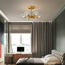 Axyaa Copper Glass Ball Pendant Lamps for Kitchen Bedroom Restaurant Home Decoration