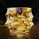 Axya Large Crystal Wine Glass Gold-Plated Whiskey Cup Beer Brandy Tea Cup