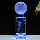 Axya Stained Glass Basketball Table Lamp for Bedroom Decor