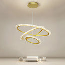 Axyaa Modern Luxury Gold Ring LED Pendant Lamp for Living Dining Bedroom Kitchen
