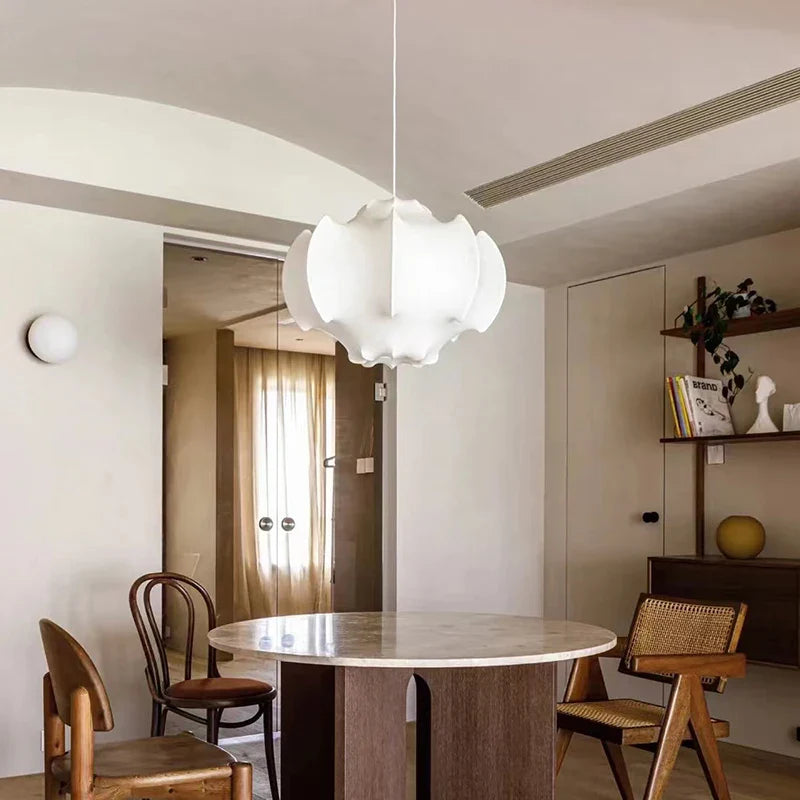 Axyaa Wabi Sabi Silk Hanging Chandelier - Loft Bedroom Pendant Lights Home Decor