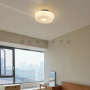 Axyaa Milk White Glass LED Pendant Light - Retro Ceiling Lamp