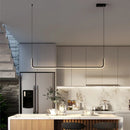 Axyaa Dimmable LED Ceiling Chandelier for Dining Room Kitchen, Minimalist Pendant Lamps
