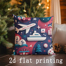 Axyaa Christmas Patterns Pillow Covers for Home Decor - Sofa, Bedroom, Car