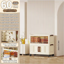 Axyaa 23.6" Double-Door Foldable Storage Box, Heavy-Duty Rolling Cabinet for Various Items