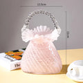 Axyaa Handbag Vase Glass Flower Basket Home Decor EntityStateLuxury Statement
