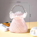 Axyaa Handbag Vase Glass Flower Basket Home Decor EntityStateLuxury Statement
