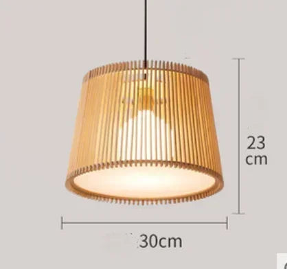 Axyaa Bamboo Chandelier: Nordic Style Ceiling Light for Home Decor