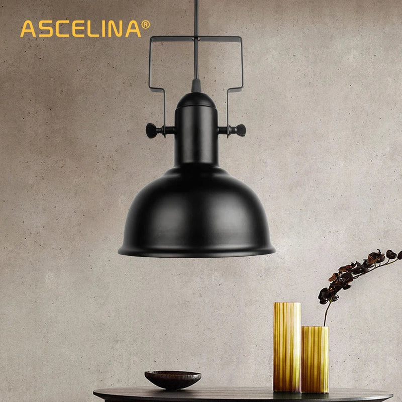 Axyaa Industrial Pendant Light: Retro Iron Hanging Lamp for Home Decor
