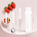 Axyaa Kids Stainless Steel Cutlery Set with Box - 3/4PCS