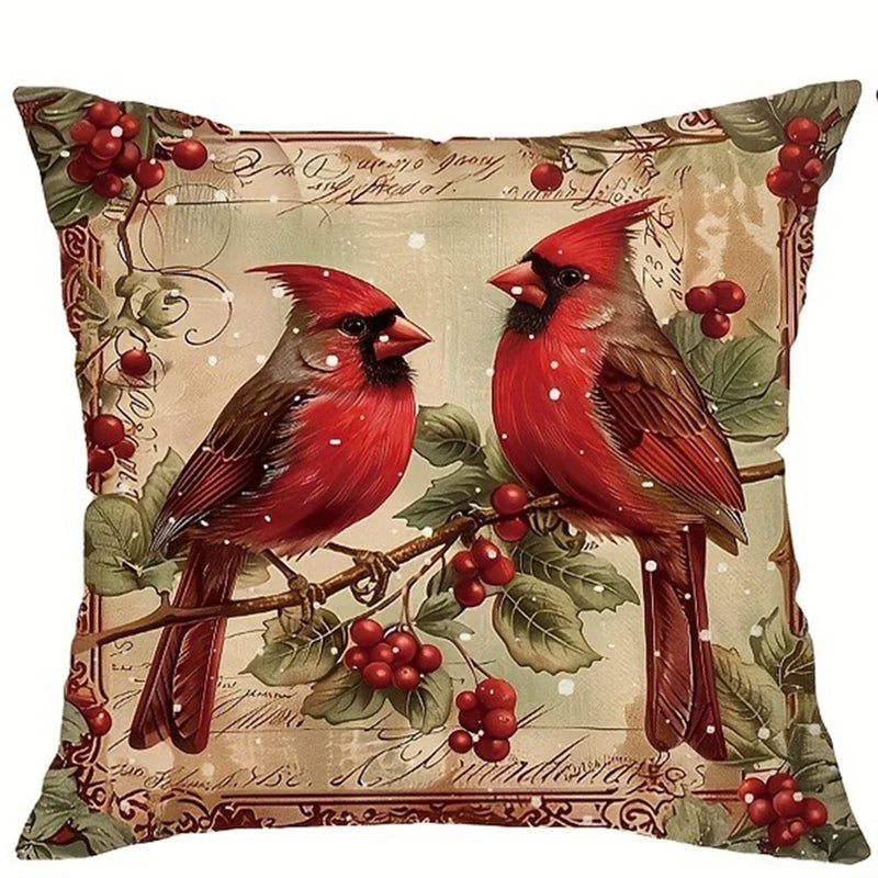Axyaa Retro Christmas Reindeer Pillowcase Cover