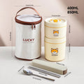 Axyaa Stainless Steel Thermal Lunch Box for Kids: Leak-proof, Stackable, Microwave Safe