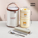 Axyaa Stainless Steel Thermal Lunch Box for Kids: Leak-proof, Stackable, Microwave Safe