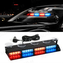 Axyaa 16 LED Car Strobe Emergency Light Bar in Red Blue Amber White