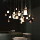 Axyaa Nordic Glass Pendant Lights for Luxurious Chandeliers in Bedroom and Kitchen