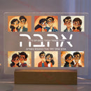 Axyaa Personalized 3D Acrylic Lamp for Mom Dad Love Family Birthday Gift