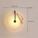Axyaa Alabaster Round LED Wall Lamp for Living Room Bedroom Aisle Indoor Decor