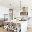 Axyaa Water Ripple Glass LED Pendant Lights for Modern Decor