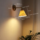 Axyaa Nordic LED Wall Sconce Ceramic Pull Chain Switch Light Fixture