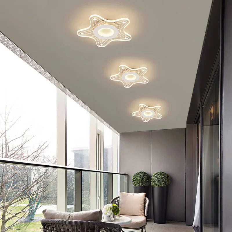 Axya Modern LED Ceiling Light Indoor Acrylic Chandelier for Bedroom Hallway Balcony