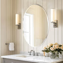 Axyaa Oval Beveled Edge Silver Mirror for Stylish Home Decor