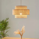 Axyaa Rattan Woven Pendant Light - Stylish Chandelier for Home, Kitchen, Restaurant