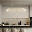 Axyaa Gold Metal Chandeliers Modern Luxury Crystal LED Hanging Lamps