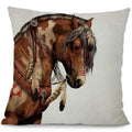 Axyaa Running Horse Cushion Cover - Wild Animals Pillowcase for Home & Office Decor