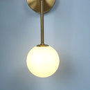 Nordic Glass Ball Gold Wall Sconce by Axyaa