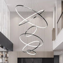 Axyaa Modern Crystal Chandelier - Elegant Staircase and Dining Room Lighting