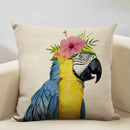 Axyaa Nordic Animal Cushion Cover 45x45cm Linen Pillowcase