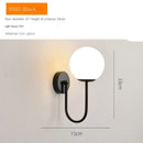 Glass Lampshade Wall Lamp by Axyaa: Modern Bedroom Sconce for Home Decor and Lighting Enhancement
