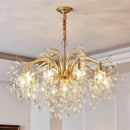 Luxury Gold Crystal Pendant Chandelier for Bedroom Living Dining Kitchen Room - Axyaa Crystal Lighting