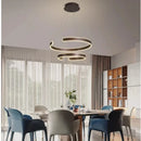 Axyaa Geometry Rings Pendant Lamp: LED Aluminum Acrylic Modern Design