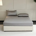 Axyaa Natural Silk Fitted Sheet - Smooth Mattress Cover - Non-Slip Bed Sheet