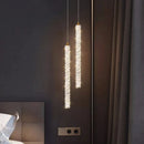 Axyaa Crystal Pendant LED Chandelier for Modern Bedside Lighting