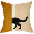 Axyaa Abstract Cat Plant Sunset Pillow Case